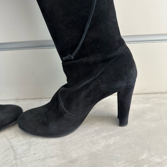Stuart Weitzman Highland Over the Knee Boot in Black Suede - Picture 4 of 11